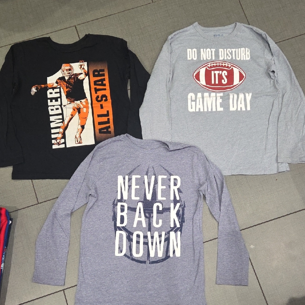 The Children's Place All-Star and Game Day Football Long Sleeve Tees